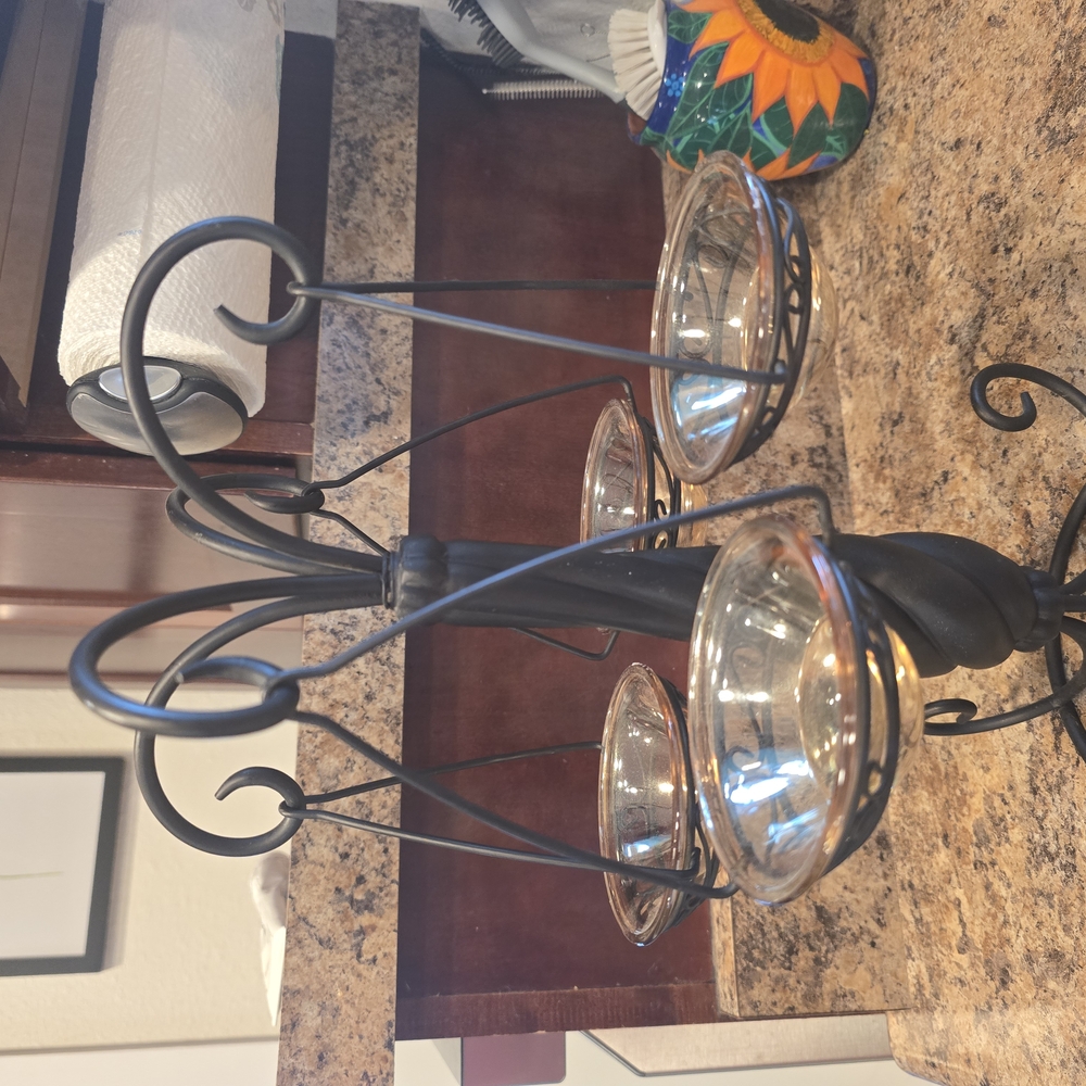 PartyLite Black Metal Candle Holder